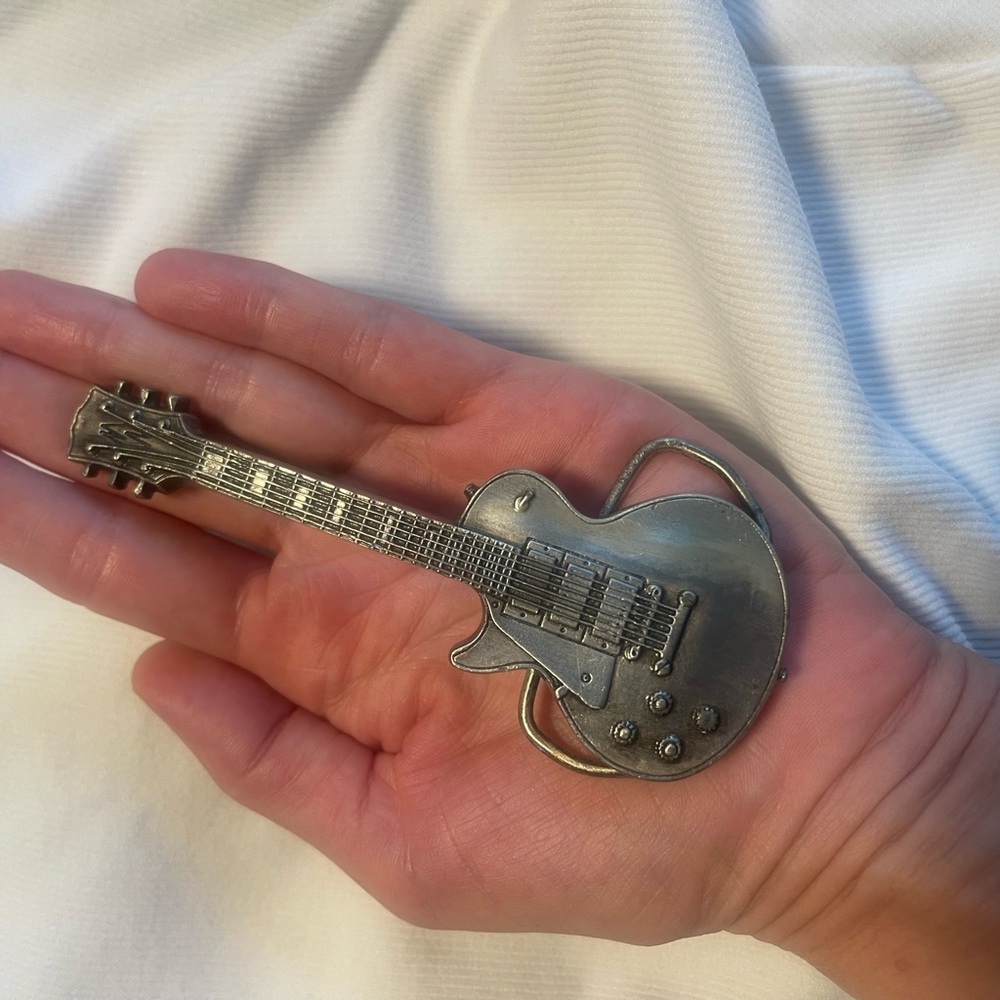 Vintage 1981 Bergamot Brass Works Guitar Belt Buckle – Rock & Roll Collectible